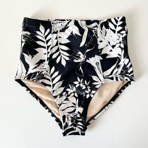 Old Navy High Waist Palm Print Bathing Suit Bottoms Size XS